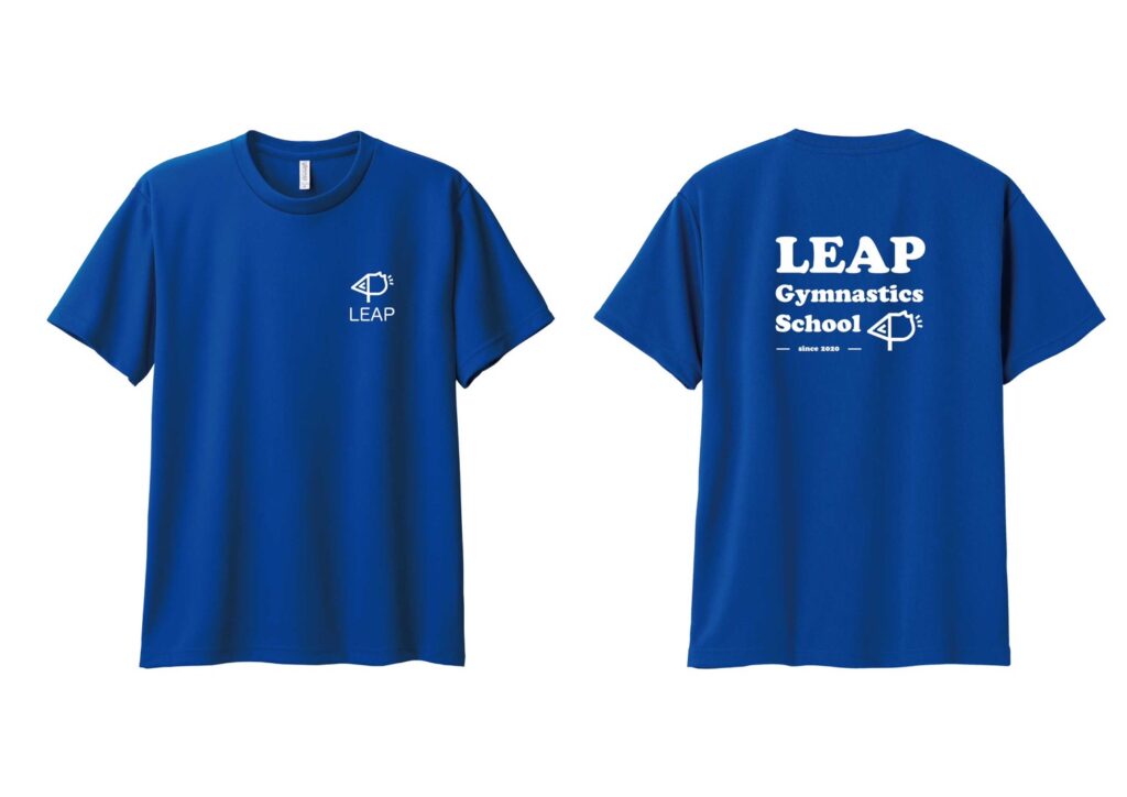 LEAP Tシャツ白文字生徒ブルー